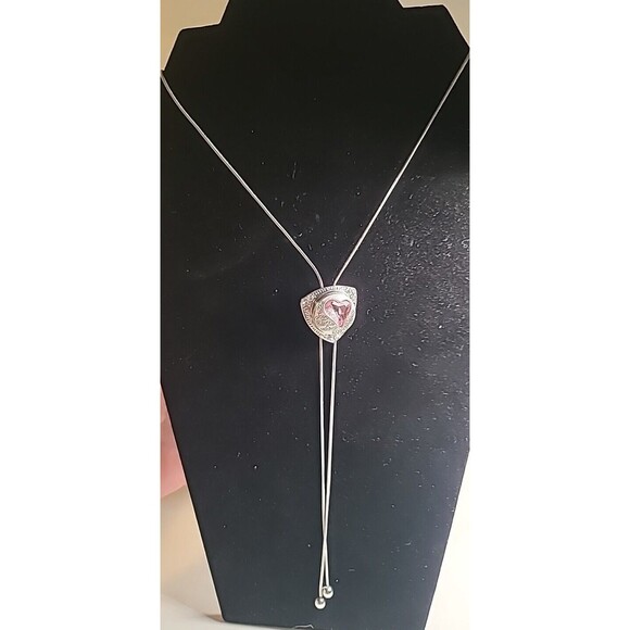 NWOT 18" Love Between A Mother & Daughter Necklace Silvertone Interchangeable - Picture 2 of 6